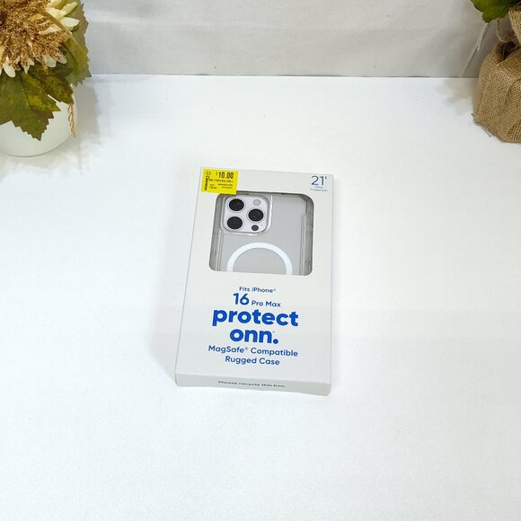 Protect Onn iPhone 16 Pro Max MagSafe Compatible Rugged Case 21' Drop Tested NIB - Picture 1 of 3